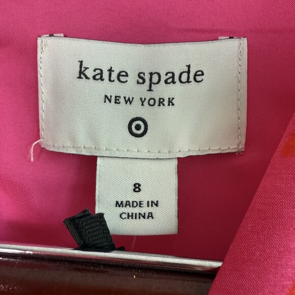 Kate Spade x Target Pink Red Floral Peplum Midi Dress Women’s Size 8 NWT - Picture 4 of 15